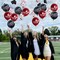 18 Pack Graduation Decorations 2026 Latex Balloons - 12 Inch Maroon and Black Congrats Grad Graduation Confetti Balloons with Ribbons for Class of 2026 Grad Party Decor Supplies